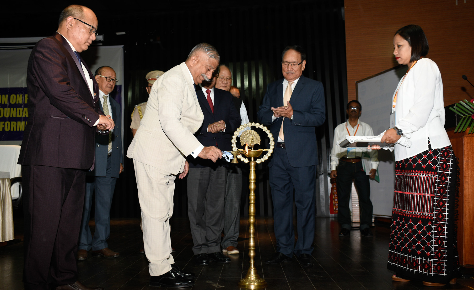 LIGHTING DIYA BY HON'BLE GOVERNOR ON STATE CONVENTION ON RIGHT TO INFORMATION (RTI) ACT, 2005-CUM-THE 13TH FOUNDATION DAY CELEBRATION-2019